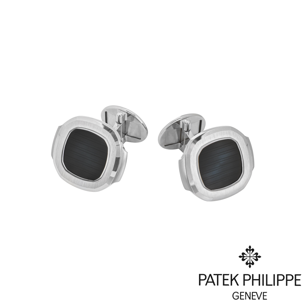 Patek Philippe White Gold Nautilus Cufflinks 205.9057G-001